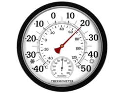 Termômetro de Temperatura Ambiente 0 Polegadas Jardim Parede À Prova D'água Ao Ar Livr e GOKOCO (preto)