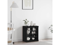 Vidaxl Aparador Led Com Fitas Led Carvalho Preto 60,5 X 37 X 67 Cm