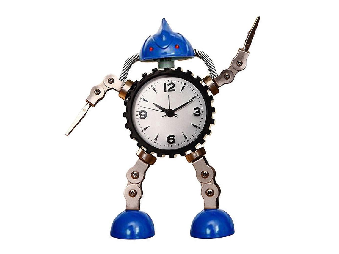 Creative Alarm Clock Robot Clock Large Desk Clock Bluebluel