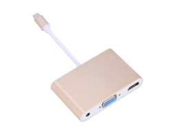 Adaptador Usb 3.1 Type c LAXISCREED Hdmi Vga Áudio