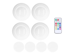 Conjunto de 4 Luzes Led Rgbw com 13 Modos de Cores CHABERLU