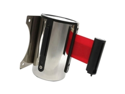 Cinta Barrera Cola Retrátil 2m Pared Acero Inoxidable Nylon Vermelha