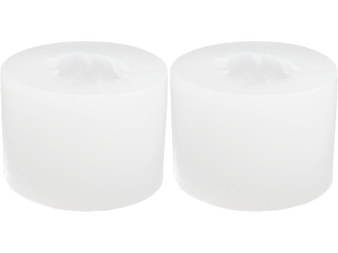 Molde De Silicone Branco Para Velas, 2 Peças, Formato De Tangerina, Flexível E Prático.