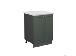 Móvel baixo de cozinha Vicco Fame-Line, Country Gold Green, 60 cm, Mármore PA