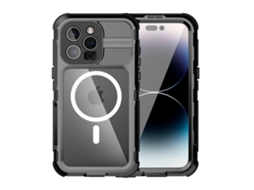 Capa Iphone 15 Pro Max, Proteção Total Contra Quedas E Impactos, Película De Tela Integrada, Resistente Ip68 À Água E Poeira – Preto