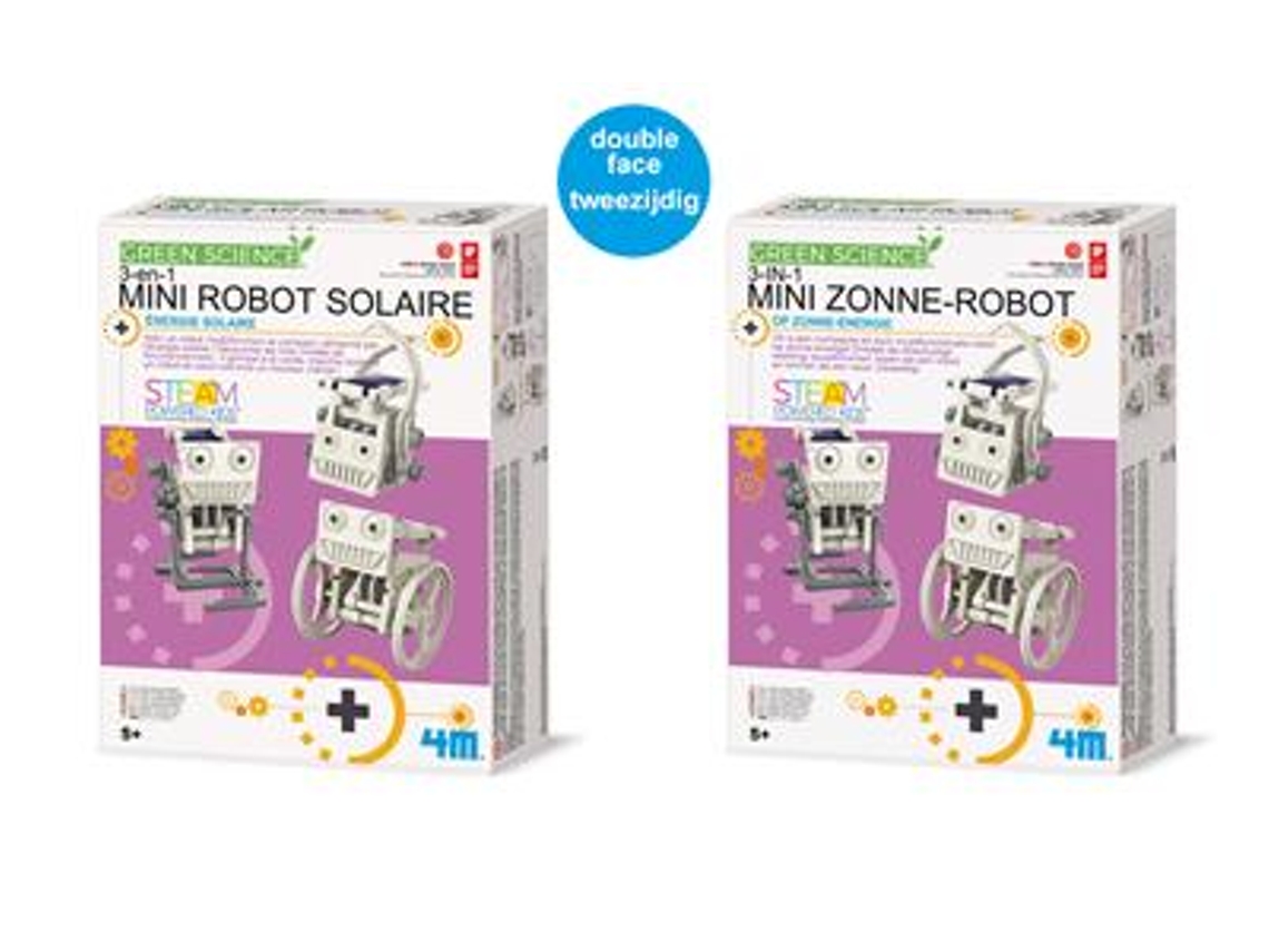 Kidzlabs Ciência Verde/ecoengenharia Mini Robô Solar 3 Em 1/ Embalagem F R A N S T A L I G E 4m