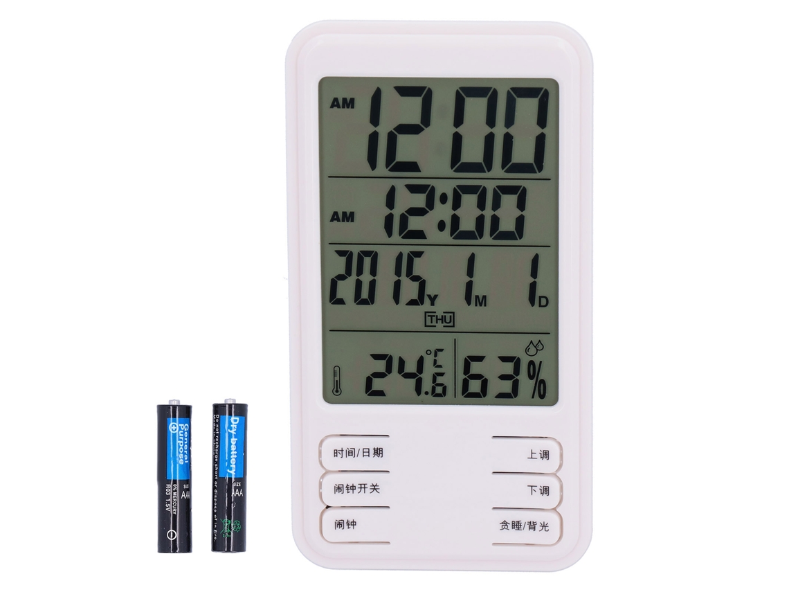 Medidor de Temperatura e Umidade Doméstico YURU, Preciso, Digital, com Display Eletrônico