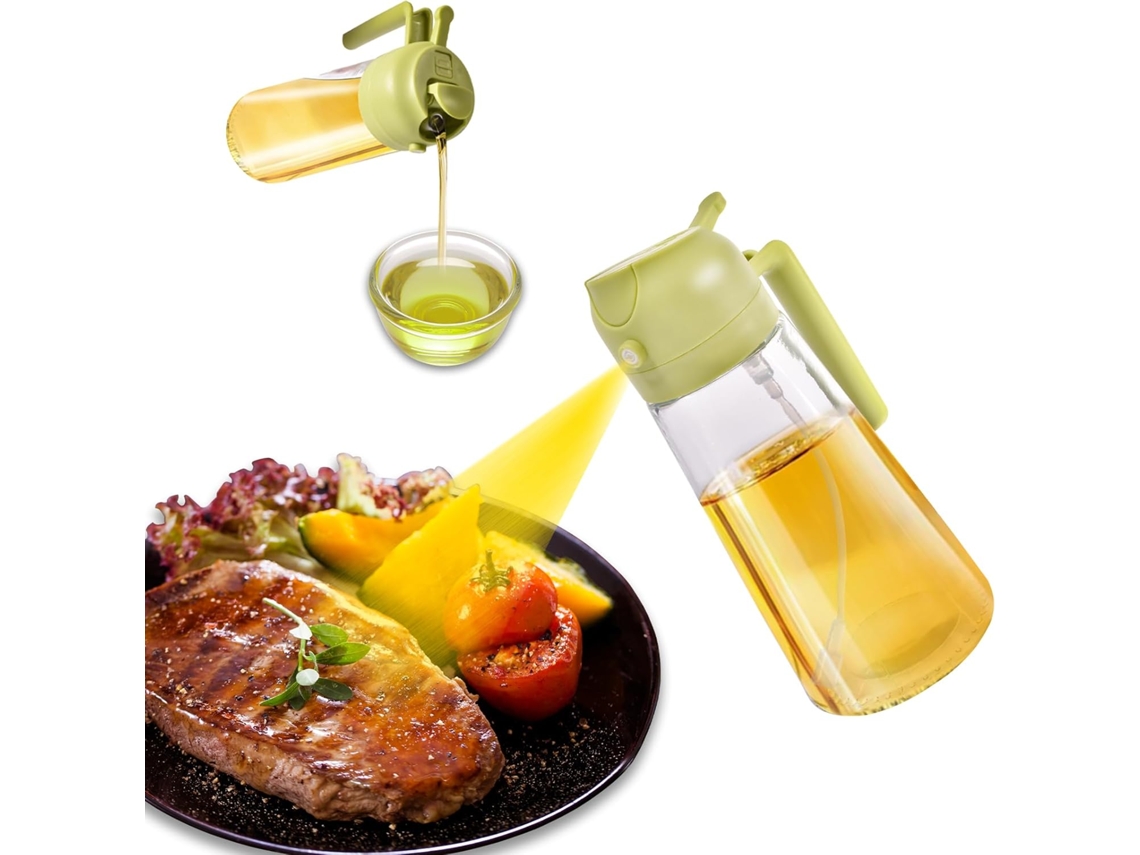 Pulverizador Aceite 600ml, Spray 2 En 1 Para Cocina, Hornear, Ensaladas Y Barbacoas ,nuevo,novo (más Verde)