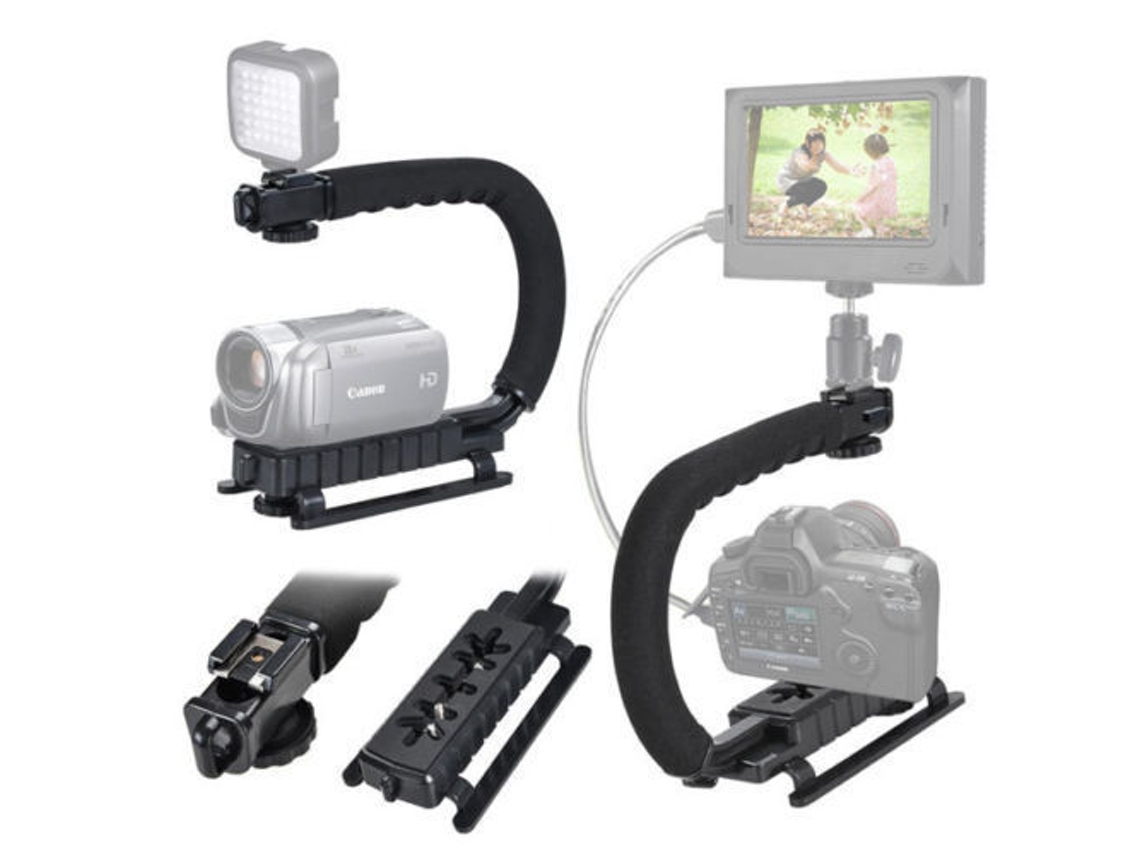Estabilizador De Mão Com Suporte Para Smartphone Vídeo, Punho Vídeo Câmeras Dslr Canon, Nikon, Sony, Panasonic, Pentax E Olympus.-aquaforge