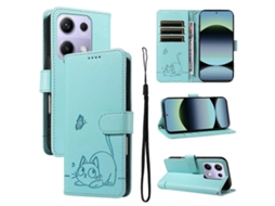Capa De Celular Flip Em Couro Com Estampa Adorável De Gato Em Relevo Para Xiaomi 17 Pro Max