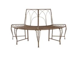 Vidaxl Banco De Árvore 4-número De Lugares 160 X 80 X 89 Cm Aço