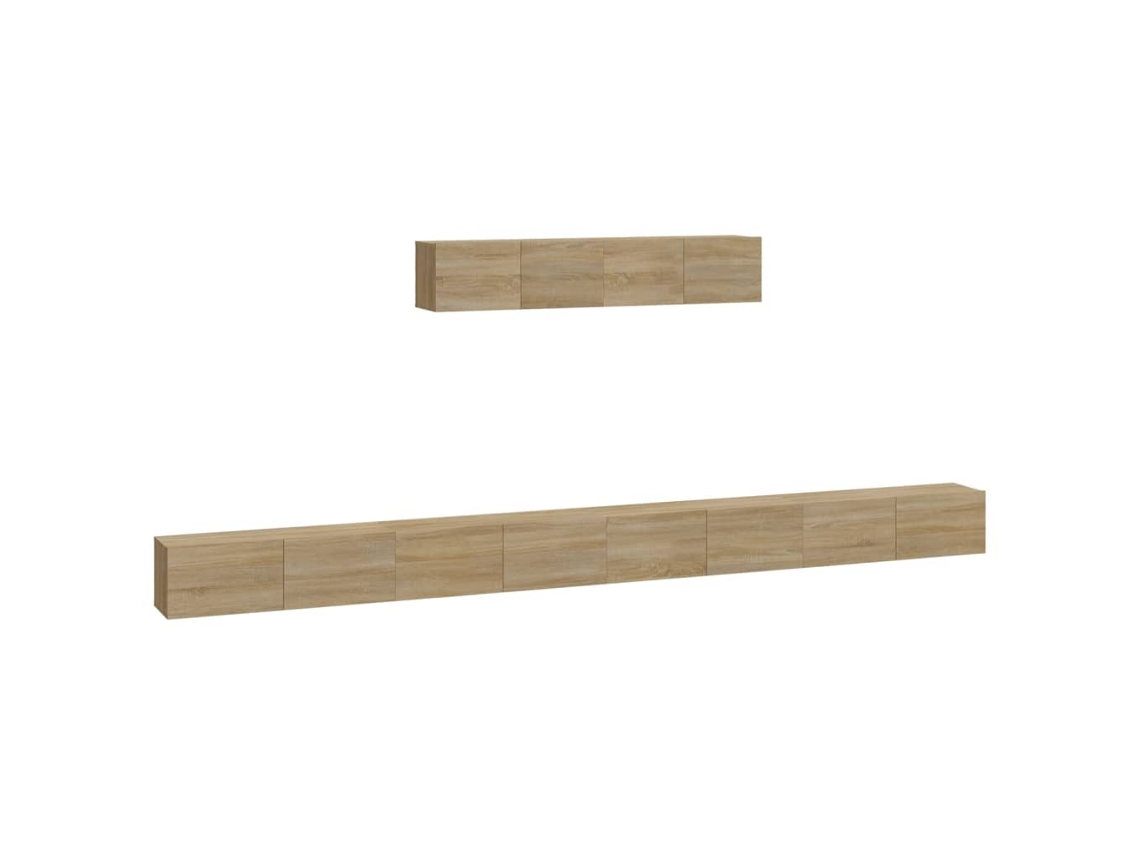Conjunto de TV de 6 Peças Madeira Processada Carvalho Sonoma MAISON EXCLUSIVE