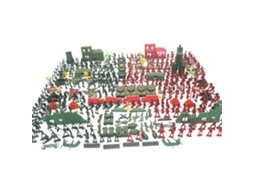Conjunto de 2026 com 330 veículos militares em metal fundido, modelos em PVC e soldados, brinquedos educativos para meninos e meninas, presente ideal.