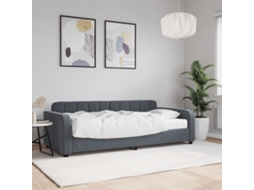 Vidaxl Sofá-cama Com Colchão 90x200 Cm Veludo Cinzento-escuro