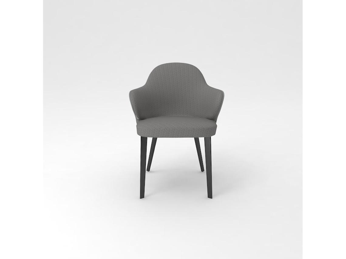 Cadeira Opti519 em PVC/tecido preto sem suportes PIQUERAS AND CRESPO