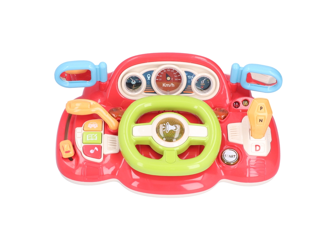 Primerox volante Simulado de Carro para Crianças Turn And Learn Driver com Luz e Som 3+ Anos