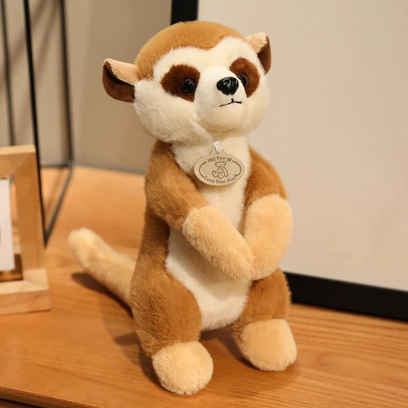 (cáqui Escuro, 25 Cm) Boneco De Pelúcia Fofo E Realista De Raposa E Macaco, Estilo Anime.