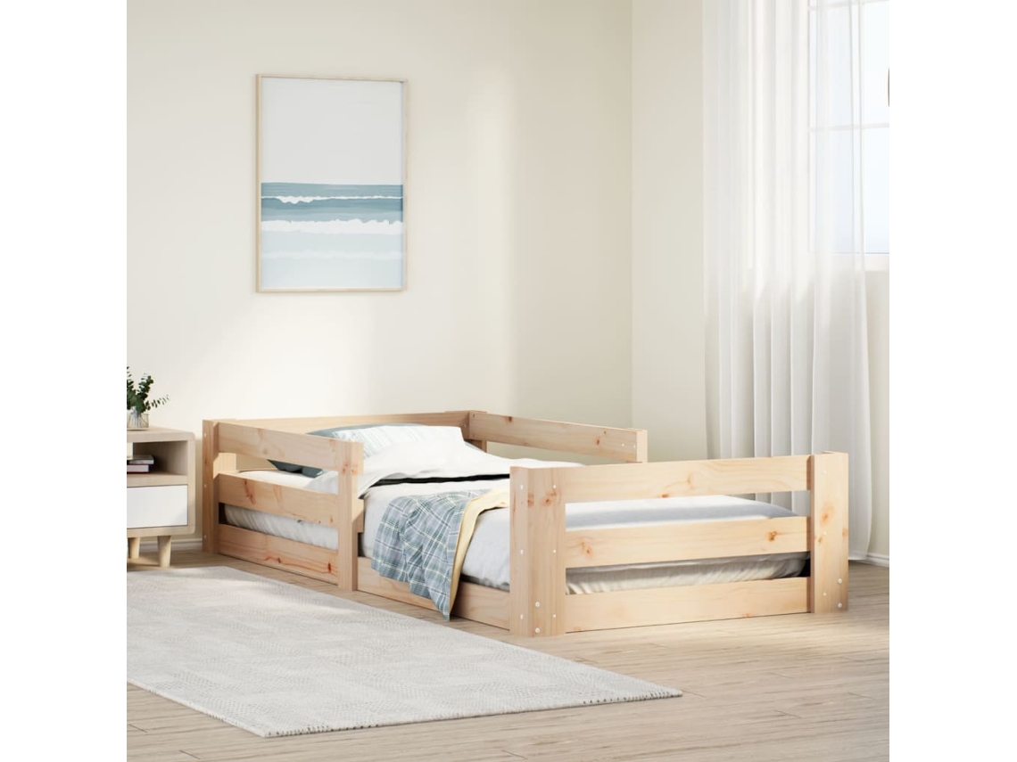 Vidaxl Cama Sem Colchão 70x140 Cm Madeira De Pinho Maciça