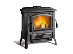 Fogão a Lenha em Ferro Fundido 7 3Kw Preto Isettaevo4.0 NORDICA EXTRAFLAME