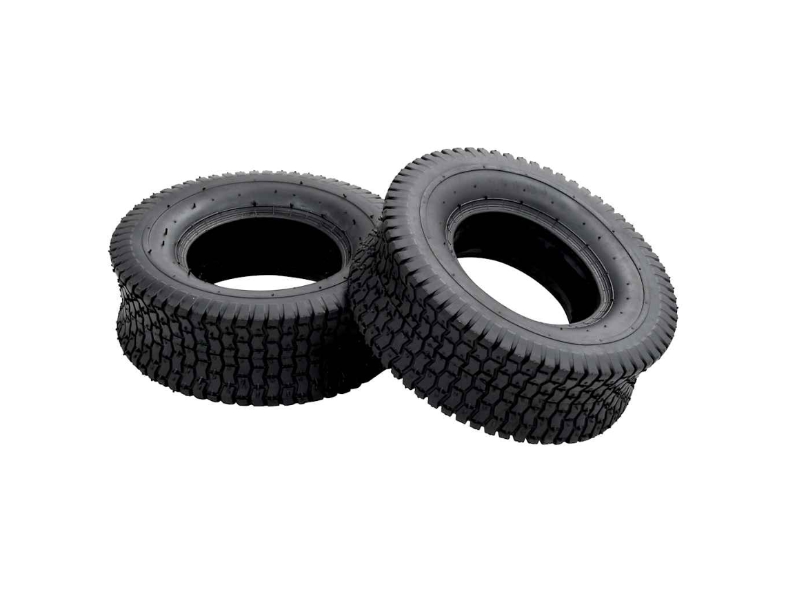 Vidaxl Pneus Para Carrinho De Mão 2 Pcs 13x5.00-6 4pr Borracha