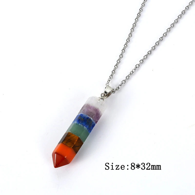 (estilo 1) Colar Amuleto Com Pingente De Energia Dos Sete Chakras Para Cura Reiki