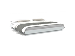 Bed Frame, Bed Frames Vidaxl Branco Madeira Processada (200 X 200 Cm)