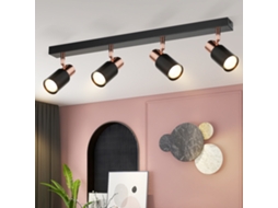 Foco De Teto 4 Lâmpadas Gu10 Lâmpada De Cozinha 355° Luz De Teto Giratória Spot Moderno Nettlife