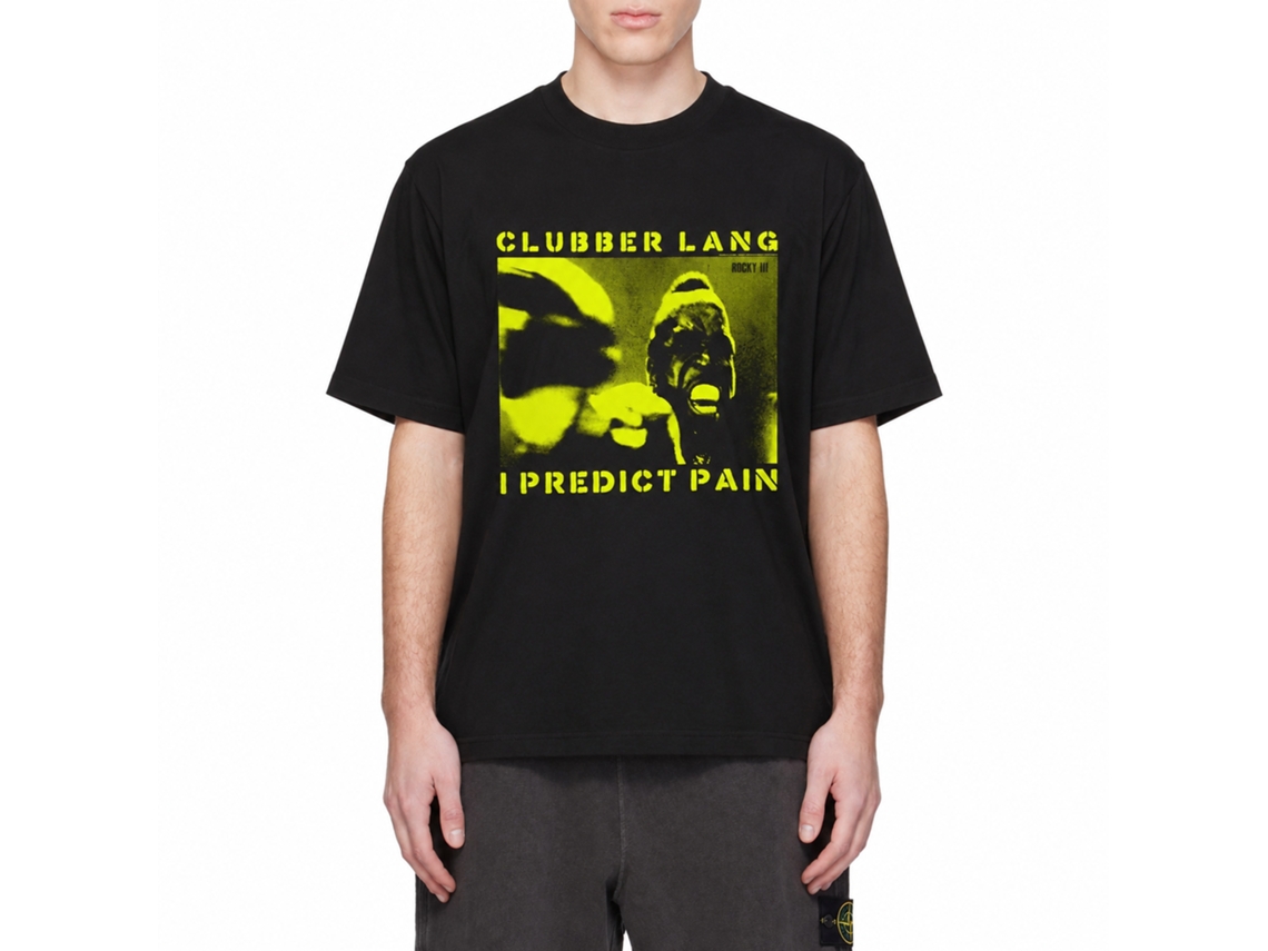 Rockinstone Rocky Movie Pain Black Adult T-shirt Size:l