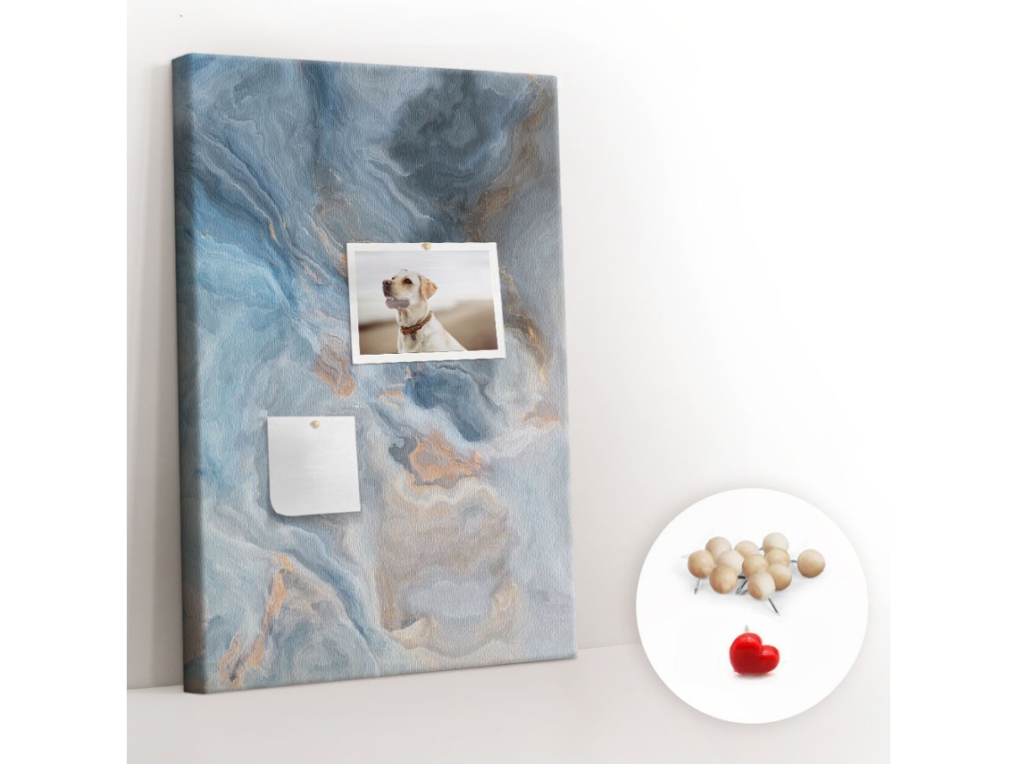 Quadro De Cortiça Com Impressão Mármore Padrão Para O Quarto Das Crianças Espelharte (40x60 Cm)
