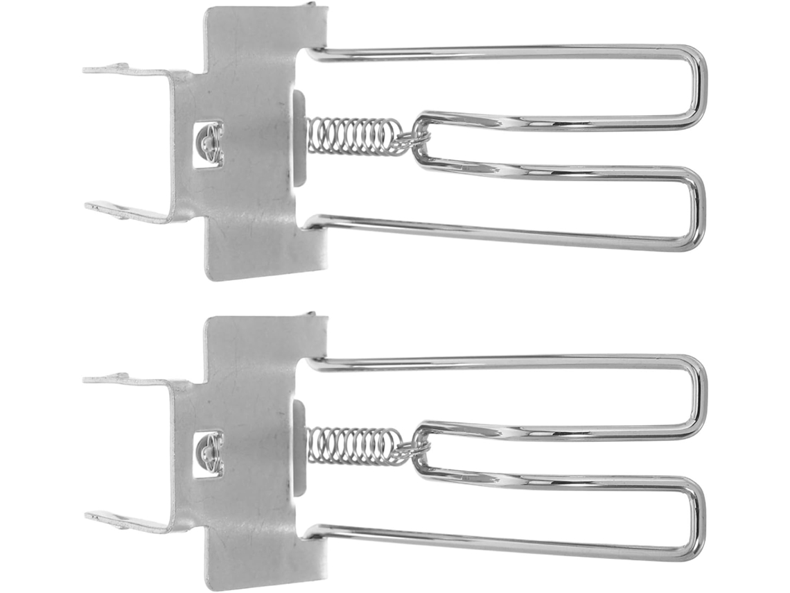 Clips metálicos de 2 peças para caixa registradora, para instalação rápida e gerenciamento de dinheiro em lojas e empresas.
