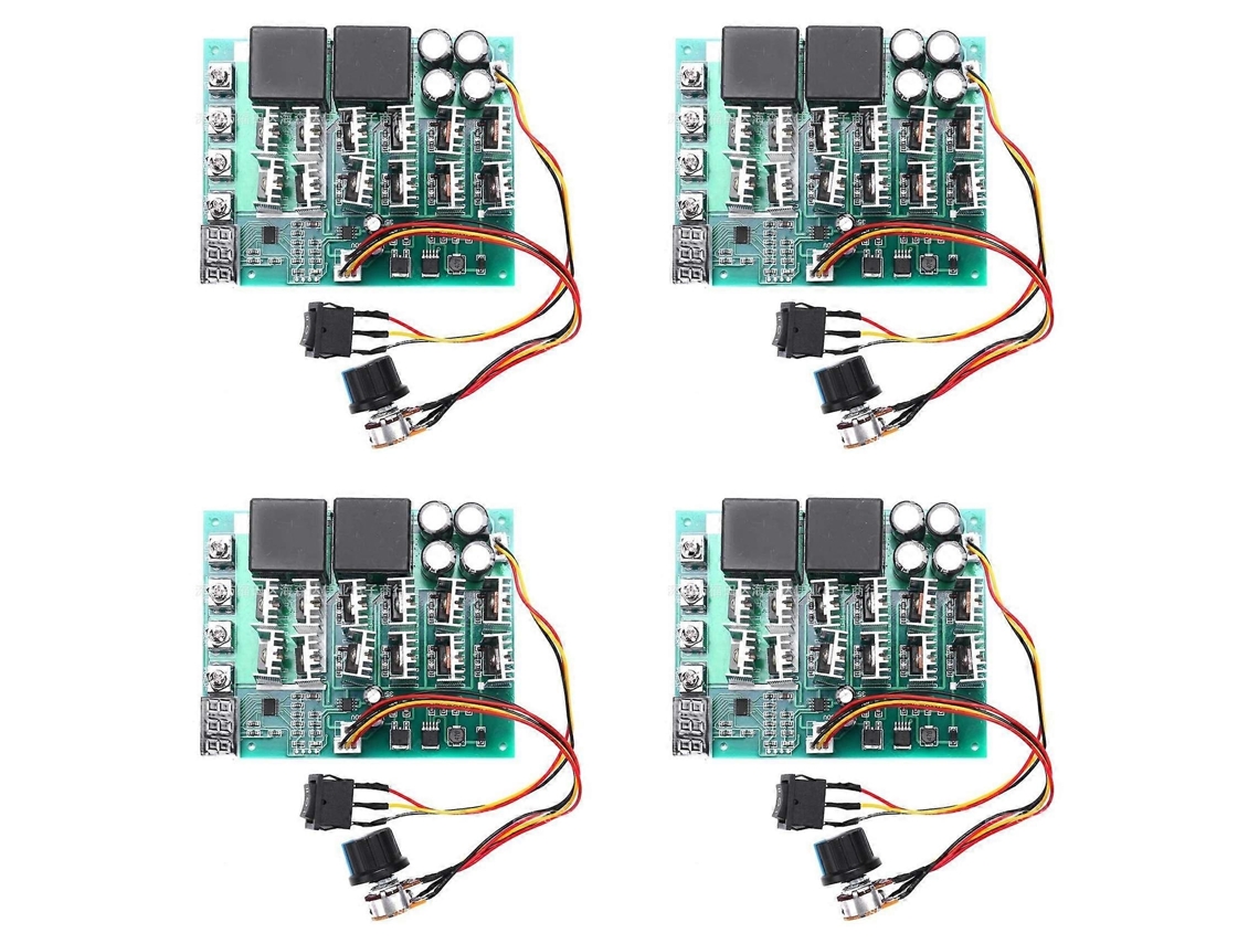 Controlador de velocidade de motor DC 4x 10-55V 100A PWM HHO RC com interruptor de controle de reversão e display LED