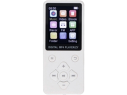 Reprodutor de MP3/MP4 de 64 GB, reprodutor de alto-falantes portátil de 64 GB, com chip 5.0, placa de som HiFi sem perdas (branco)