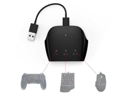 Conversor de Mouse e Teclado Adaptador de Mouse e Teclado Conversor de Cabo com Fio para Nintendo Switch Preto