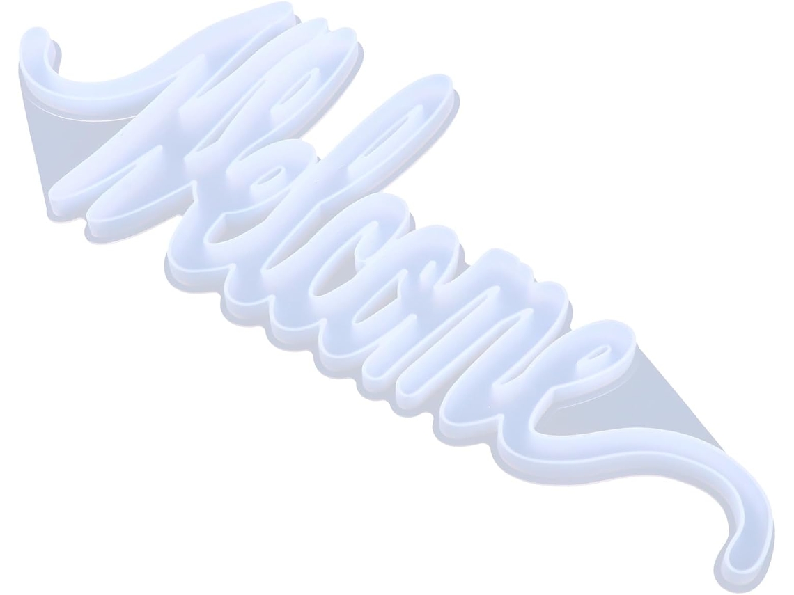 Molde de Silicone Caseiro em Formato Palavra para Resina Epóxi, 1 Peça. Impermeável e Fácil CHABERLU