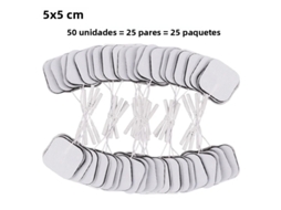 (50 Unidades, 5x5cm) Adesivo De Gel Para Eletrodos Tens Ems