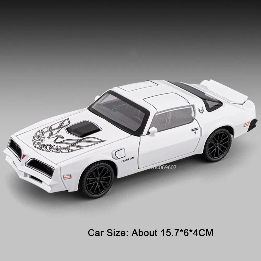 (firebird Branco) Escala 1:32 - Miniatura De Carro Em Metal Fundido, Com Funções De Som E Luz.