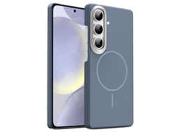 Capa Para Samsung Galaxy S24 5g Fina Circular Magsafe À Prova De Choque Dourada Em Policarbonato Cinza Carbono