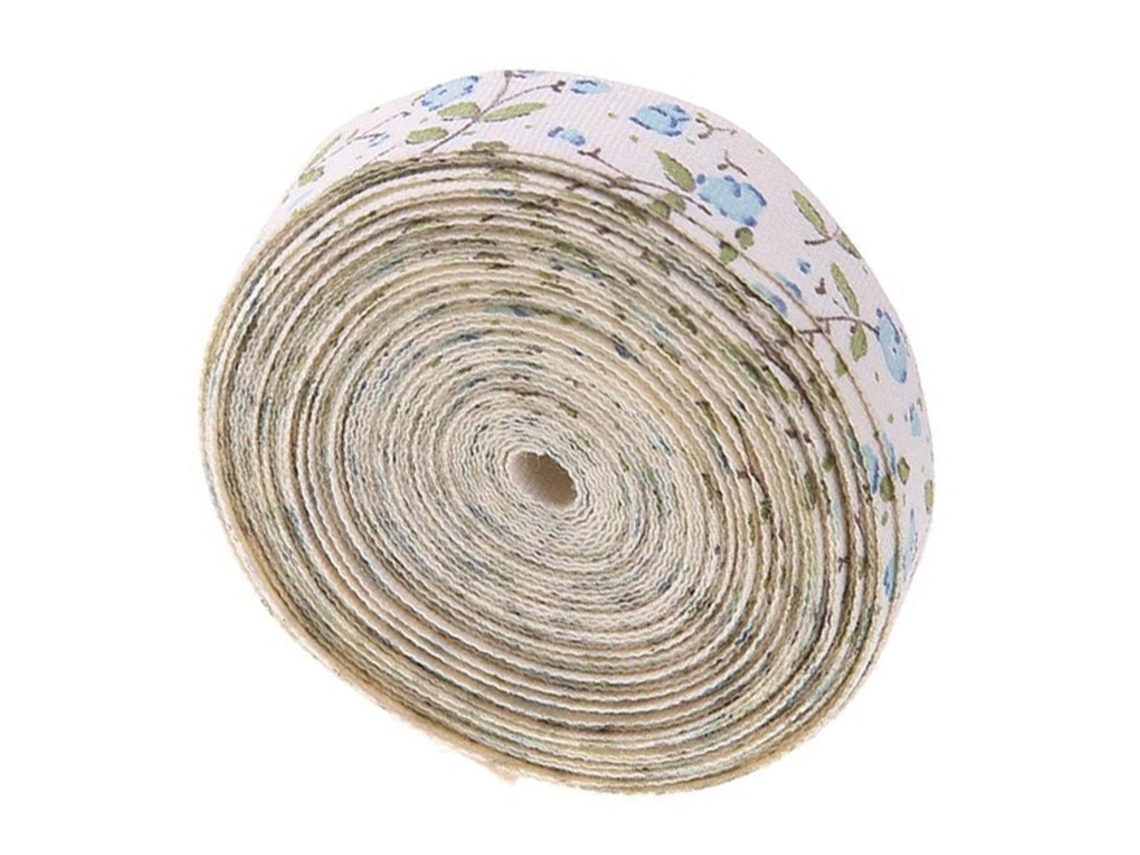 Fita Floral Pequena Laxiscreed Para Laços Diy Acessórios De Cabelo Artesanais Azul Claro