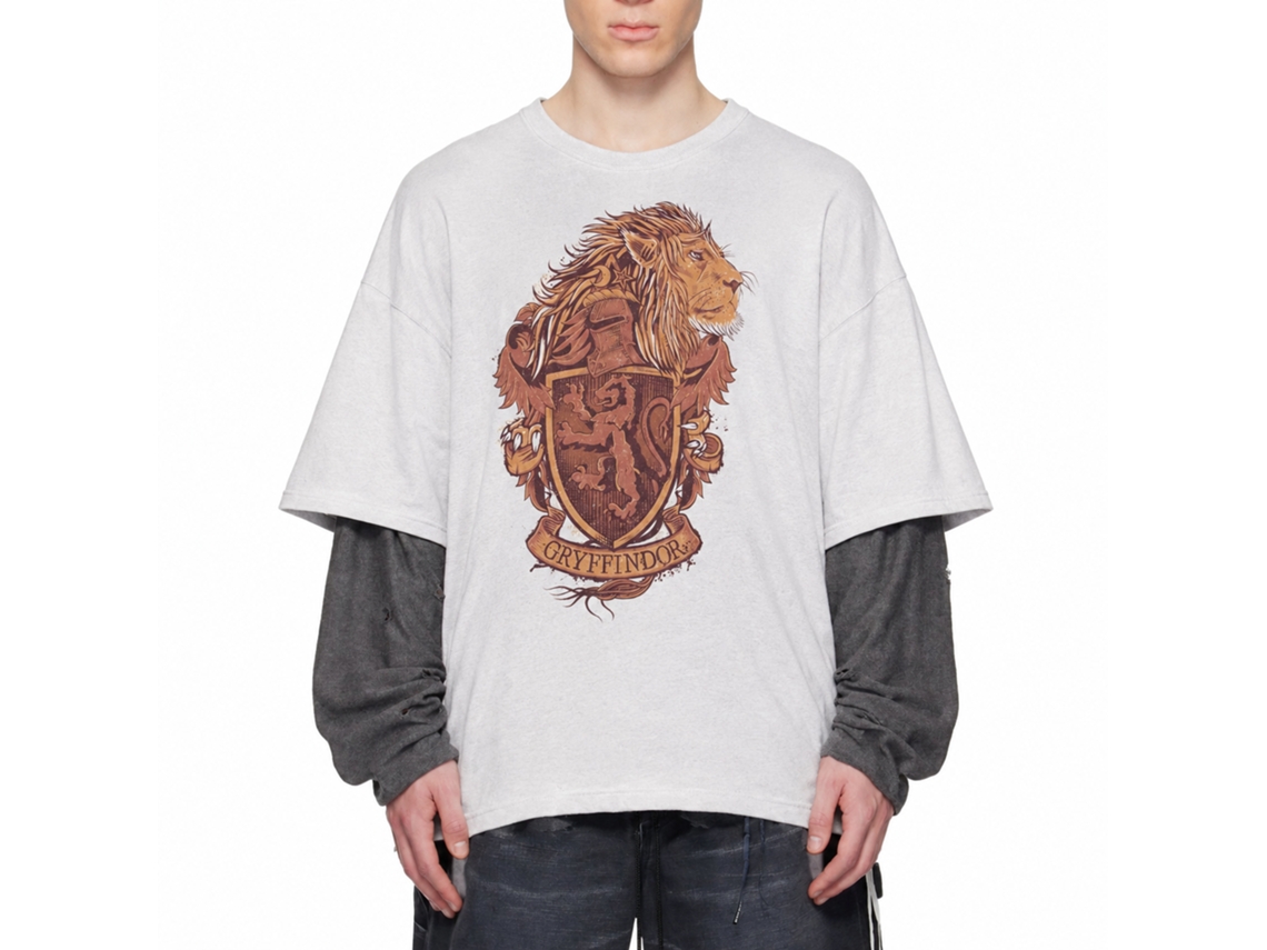 Rockinstone Harry Potter Gryffindor Pride Emblem White T-shirt Size:xxxl