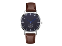 Reloj De Pulsera Para Hombre De Moda De Cuarzo Con Diseño Casual Y Duradero Café Oscuro