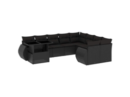 Garden Sofa Set, Garden Sofa Sets Vidaxl Preto Rattan / Vime (n/a)