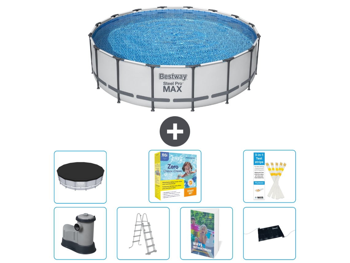 Bestway Piscina Bestway Steel Pro Max Redonda - 488x122 Cm - 8-peças S582