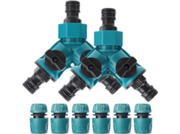 Adaptador Para Torneira - Distribuidor Em Y De 2 Vias Com 2 Válvulas Separadas - Distribuidor Em Y De 2 Vias Para Conexão De Água G 3/4" Com Conexão