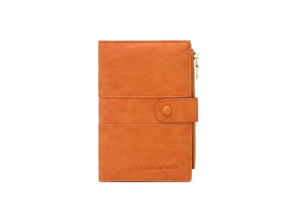 Capa Para Passaporte Rfid Com Clipe Laranja Laranja Laranja