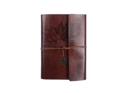 Caderno A6 de couro sintético, diário de viagem vintage, caderno de folhas soltas com design elegante, perfeito para presentear Slowmoose