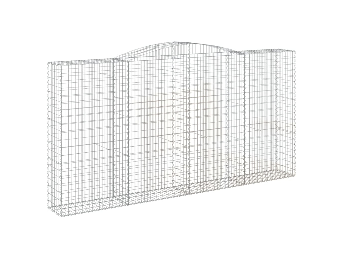 Gabion Basket, Gabion Baskets Vidaxl Prateado Ferro (400 X 50 X 200/220 Cm)