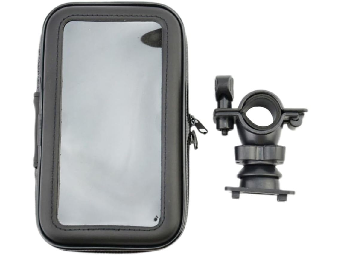 Bolsa Impermeável Para Celular Para Bicicleta E Guidão, Preta, Pu Abs