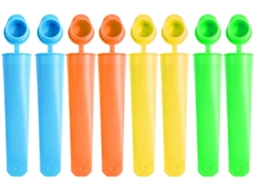 Forma De Picolé 8 Peças, Bandeja De Silicone Reutilizável
