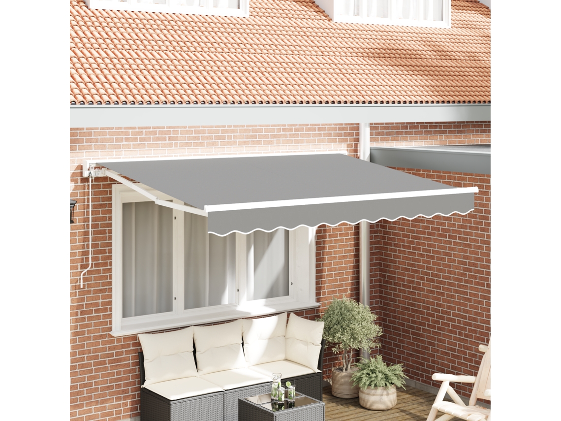Conjunto 1 Estrutura De Toldo Vidaxl Branco Aço (3,5 X 2 M)