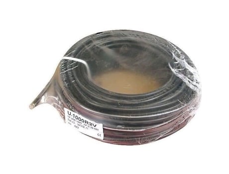 Cabo Rígido U1000 R2v Electraline 3x1,5 Mm² Preto 50 M